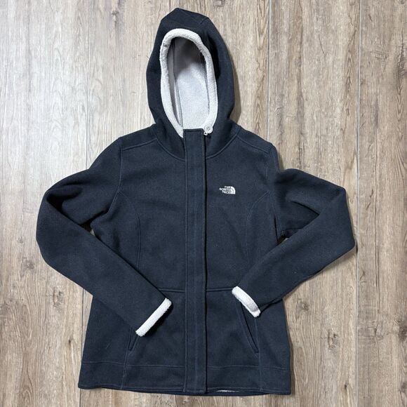 The North Face Jacket Womens Banderitas‎  Hooded Fleece Lined Full Zip Womens M - Picture 2 of 13